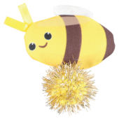 Играчка за котки Zolux - LOVELY BEE -  пчела с помпон 